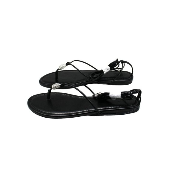 Effortlessly Chic: INC Women's Amille Tie-up Flat Sandals for Stylish Comfort - Picture 5 of 8